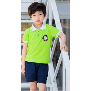 夏季新款幼儿园校服男女童班服小学生校服短袖T恤英伦套装