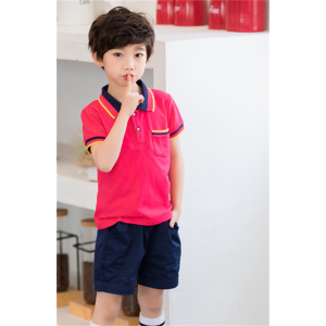 幼儿园园服夏装2023新款英伦风儿童班服短袖两件套小学生夏季校服