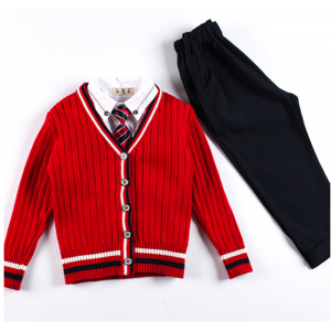 童装2023春季新款小学生英伦风校服 幼儿园园服套装针织开衫