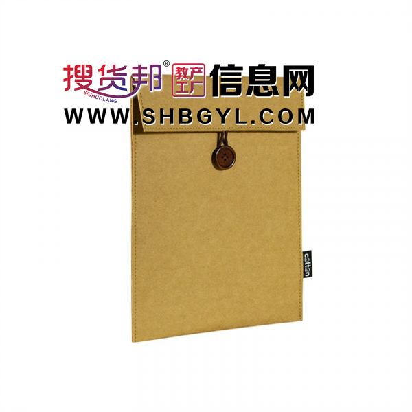 新款耐用水洗牛皮纸色文件包复古文艺防水图3