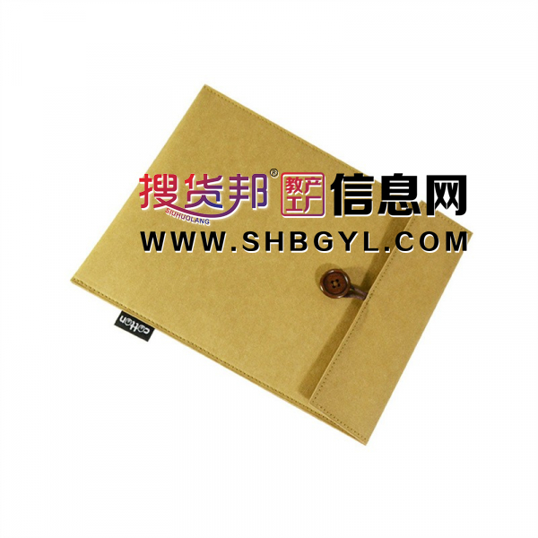 新款耐用水洗牛皮纸色文件包复古文艺防水图4
