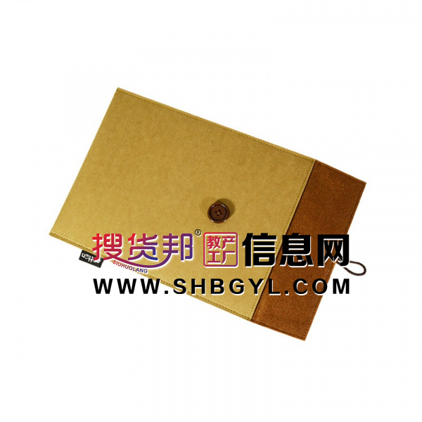 新款耐用水洗牛皮纸色文件包复古文艺防水图2