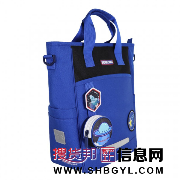 潮流帆布包包2022年经典克莱茵蓝购物袋培训班手提包校园斜挎包包图2