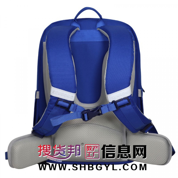 街头潮流克莱茵蓝中大学生双肩包撞色潮流ins日系休闲背包男图2