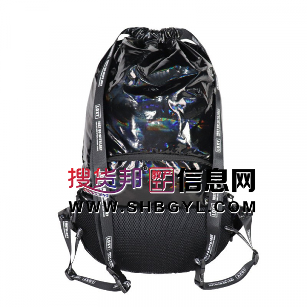 男士双肩背包潮牌跨境新款反光涂层运动包大容量收纳包学生书包包图2