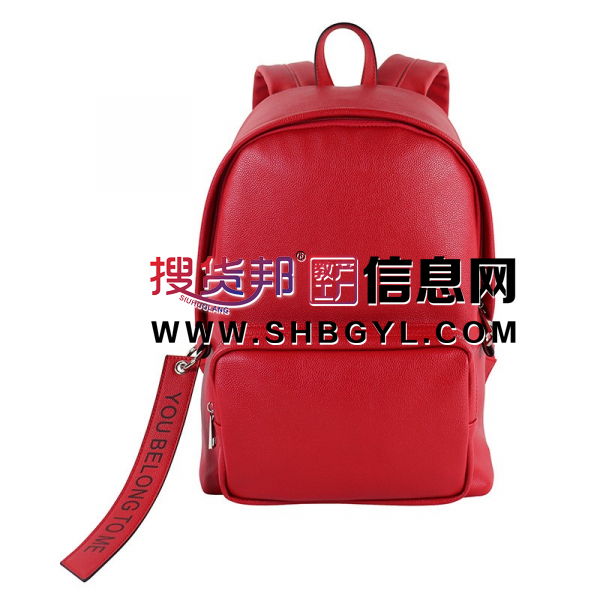 PU书包中学生2021新款高中生大学生纯色背包防水大容量双肩包图1