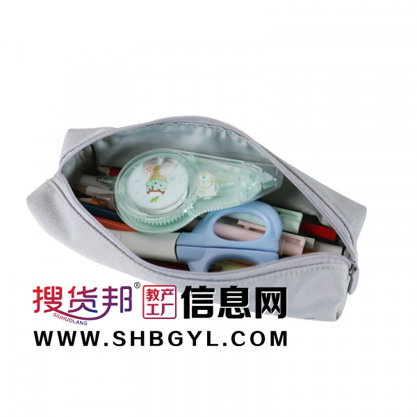 韩国简约创意方形帆布笔袋小清新学生拉链铅笔袋大容量文具袋儿童图3