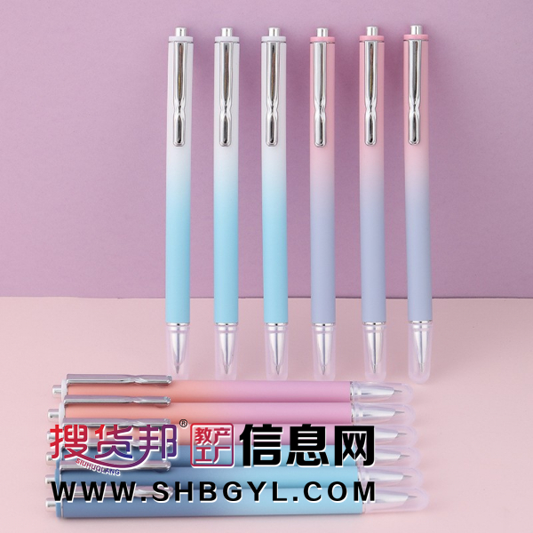 新款按动钢笔套装批发高颜值 0.5mm书写练字用可替换墨囊墨囊图2
