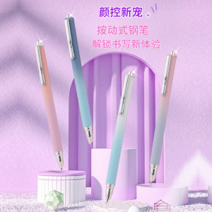 新款按动钢笔套装批发高颜值 0.5mm书写练字用可替换墨囊墨囊