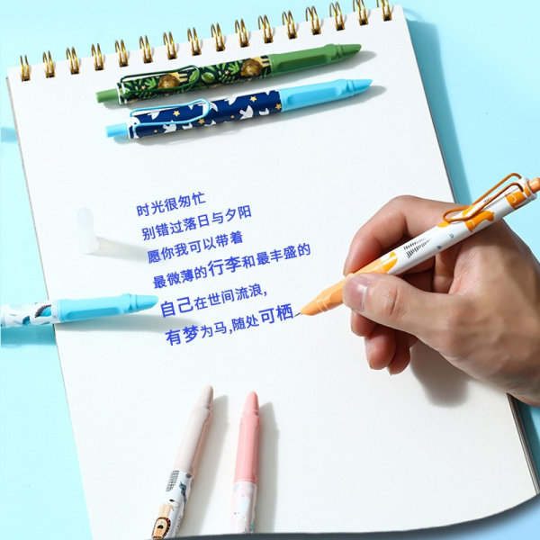 小学生专用按动钢笔高颜值自带橡皮头可替换墨囊热敏可擦钢笔图4