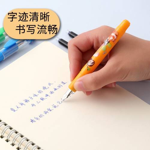 英文版可换墨囊钢笔0.5mm笔头小学生书写练字用塑料钢笔图4