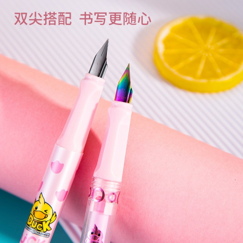 定制儿童卡通钢笔0.38mm特细尖小学生用带3支替换可擦蓝墨定制图4