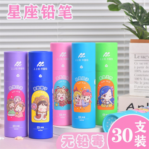 十二星座系列洞洞铅笔木质2B三角矫姿写字考试笔文具图4