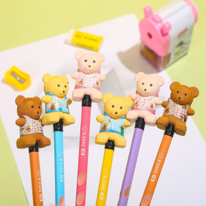 小熊卡通橡皮擦批发动物可爱橡皮擦干净无痕小学生文具礼品奖品