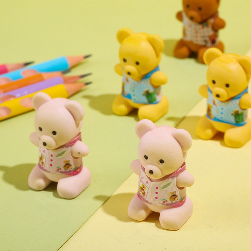 小熊卡通橡皮擦批发动物可爱橡皮擦干净无痕小学生文具礼品奖品图3