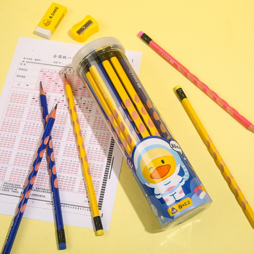 30支桶装儿童写字素描铅笔HB铅笔批发小学生铅笔图2