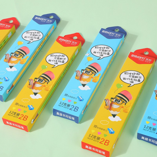 新款高品质学生2b铅笔考试用儿童卡通环保橡皮写字笔图3