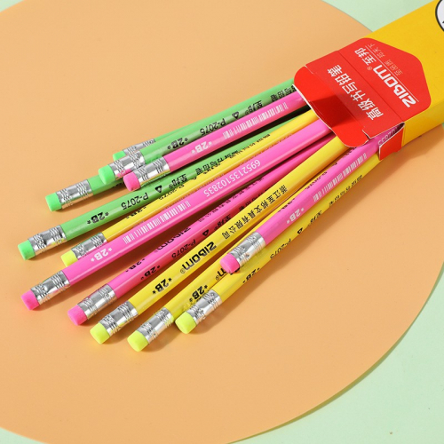 新款高品质学生2b铅笔考试用儿童卡通环保橡皮写字笔图2