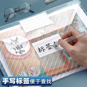 A4按扣透明文件袋塑料档案加厚文件夹资料包