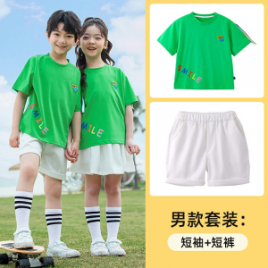 定制夏季校服小学生班服运动服儿童夏装毕业照服装幼儿园园服