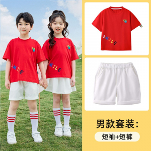 校服套装小学生夏季儿童班服幼儿园园服夏装入园照T恤毕业服老师