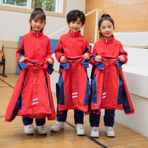 冲锋衣款式定中小学生秋冬季校服团体服演出服扒饭