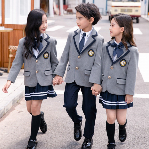 定制西装小学生校服英伦风西服中学生校服高颜值