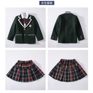定制丽可珑新款幼儿园园服定制西服套装英伦风班服小学生校服秋装