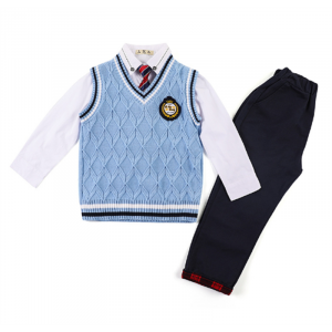 英伦风马甲套装小学生校服学院风三件套儿童班服幼儿园园服老师装