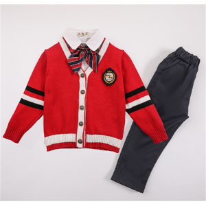 棉针织开衫套装英伦风小学生校服幼儿园园服班服