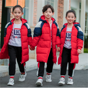 幼儿园园服冬季加长款棉服小学生校服加厚外套棉衣儿童班服