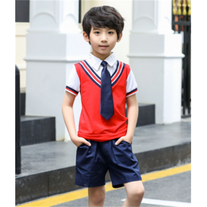 儿童小童夏季新款小学生校服两件套英伦学院风幼儿园园服夏装套装
