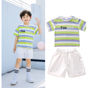 校服套装班服小学生夏季条纹短袖幼儿园老师园服毕业季服装运动会服装
