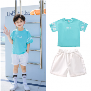 夏季校服儿童班服短裤套装毕业照幼儿园老师园服夏令营团体服装