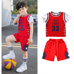 新款小学生夏季儿童运动篮球服套装幼儿园校服批发园服