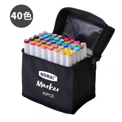 袋装马克笔学生油性双头马克笔30色 40色 60色 80色袋装马克笔图3