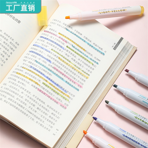 文具莫兰迪色荧光笔学生绘画笔涂鸦笔重点记号笔图3