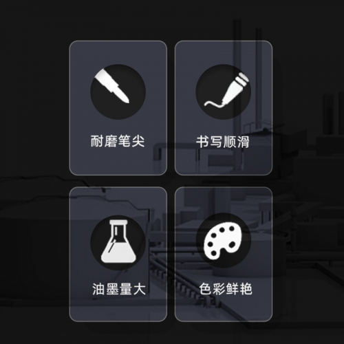 袋装按动笔芯中性笔芯可擦 超长耐写办公学习用品子弹头 水笔替芯图1