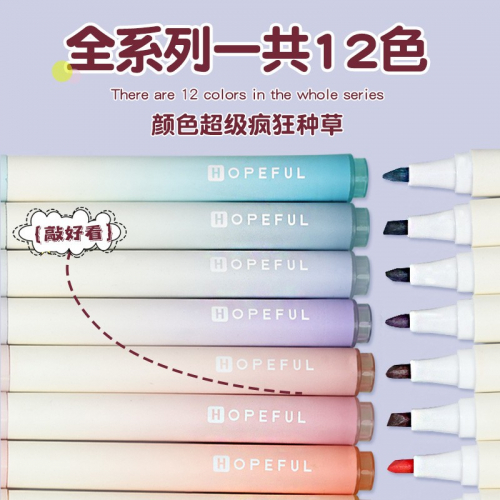 荧光笔标记笔学生用大容量记号笔彩色划重点彩色笔做笔记手帐图1