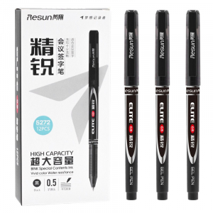中性笔商务签字笔中油笔办公签字笔学生黑色水笔大容量碳素笔