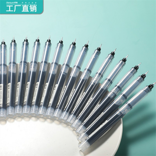 定制直液式中性笔 大容量速干走珠笔学生水笔 中性笔图2