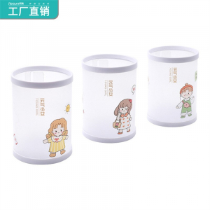 定制创意笔筒北欧个性收纳密封圆形旋转式可爱小清新组装简约笔筒