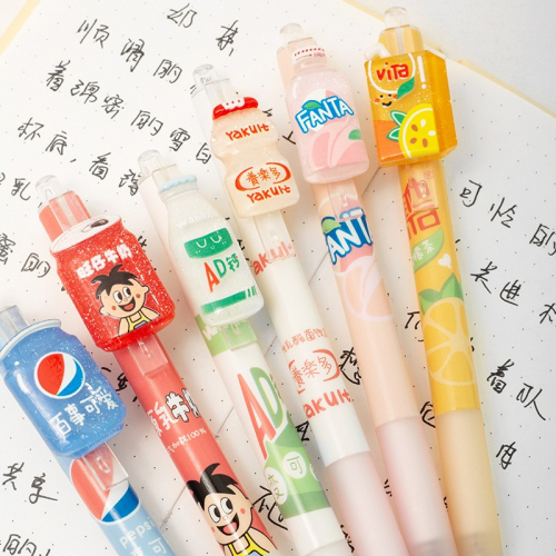 饮料贩卖机可擦笔按动卡通可爱学生用品高颜值文具图4