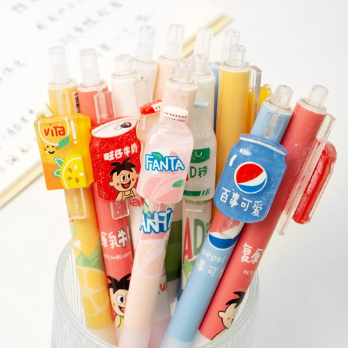 饮料贩卖机可擦笔按动卡通可爱学生用品高颜值文具图2