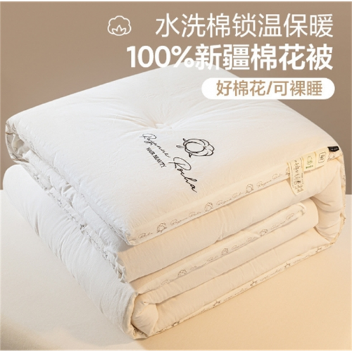 母婴级A类新疆纯棉花被子冬被加厚保暖100%棉花春秋被芯厂家批发图1