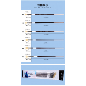 木杆长杆猪鬃扇形笔 批发拼色画笔猪毛油画笔猪鬃扇形笔