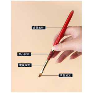 旅行装红色杆画笔便携绘画笔水彩笔套装美术生专用水粉笔