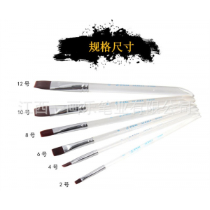 亚克力透明短杆 狼毫水粉画笔 油画笔 美术考试专用
