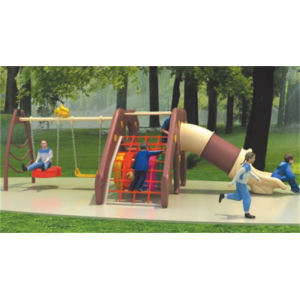 幼儿园基础设施塑料玩具系列小鹿组合滑梯C LDX 19402
