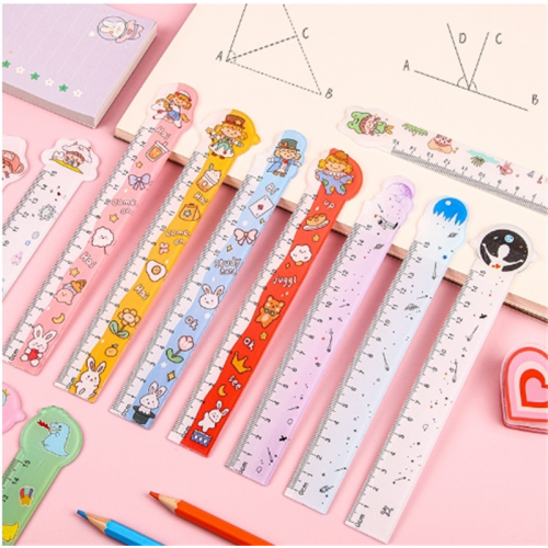 创意卡通直尺15cm塑料异形尺子学生可爱多功能文具儿童奖品图1